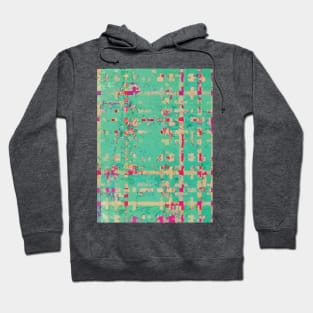 Hot Pink & Mint Green Spring Abstraction Hoodie